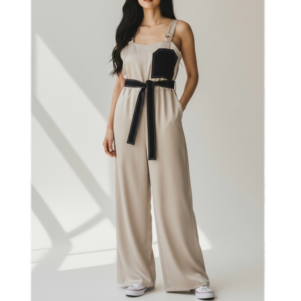 Yigal Azrouël Sleeveless Overall With Chest Patch